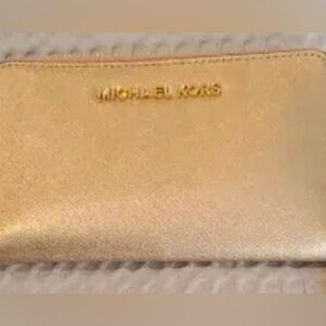Michael Kora large gold wallet